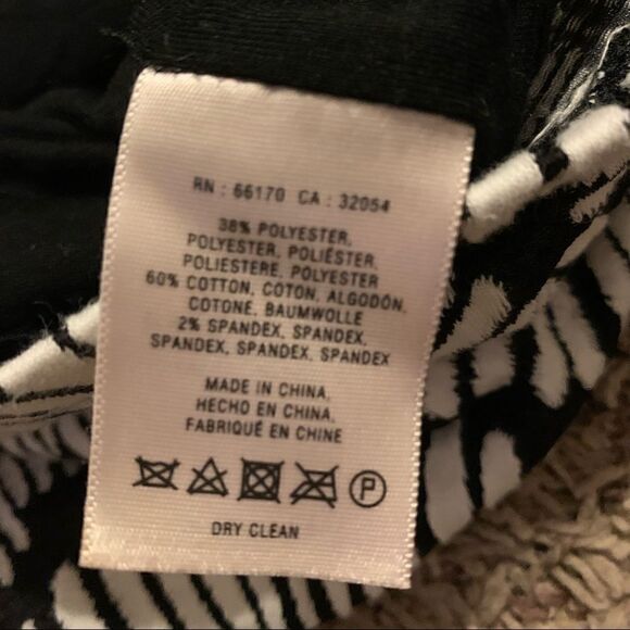 Maeve Anthropologie Womens Windfall Shift Dress Small P Black White Text… - Picture 5 of 8